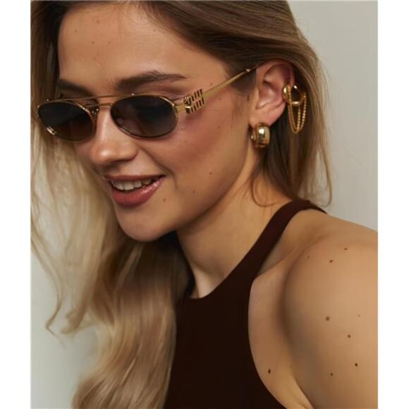 🕶️ Retro ’90s Oval Sunglasses – Mini Metal Frame UV400 Vintage Shades - Picture 4 of 4